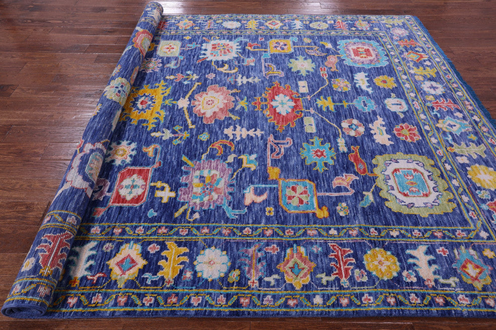 Turkish Oushak Hand-Knotted Rug 7' 10" X 9' 11" - Q15683