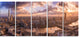 "Sunset through Clouds in London" Canvas Photo Print, 5 Panels, 60"x28"