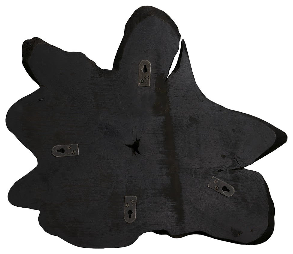 Teak Slice Wall Art, Large, Black