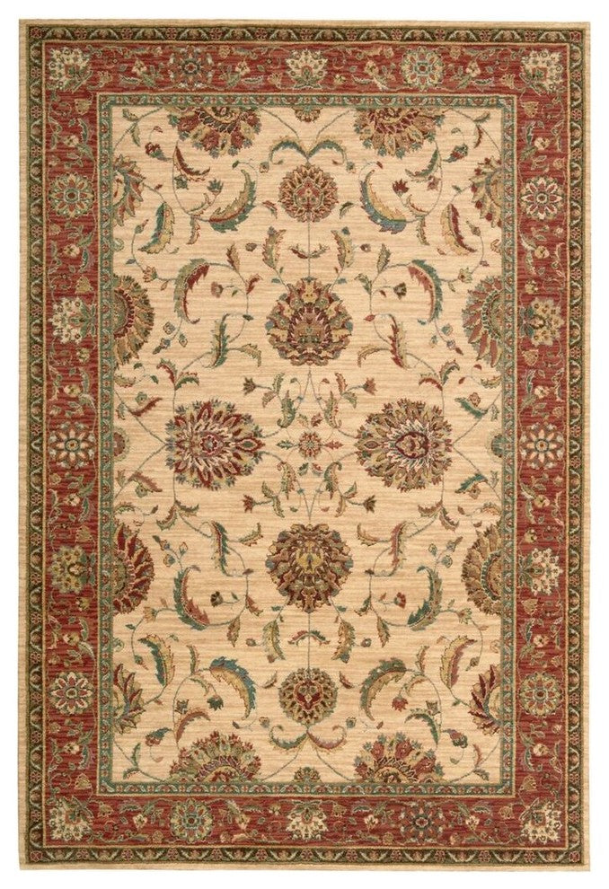 NOURISON LIVING TREASURES IVORY RED AREA RUG