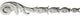 6"W x 37 3/8"H x 1 1/8"P Flower Bell Drop Onlay, Right