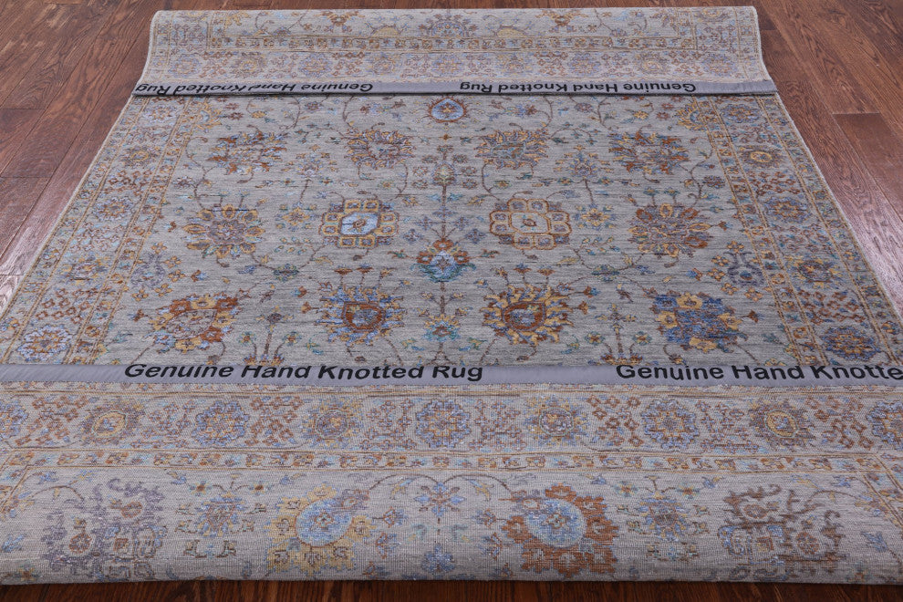 Wool and Silk Hand Knotted Persian Rug 6' 0" X 8' 11" Q6078