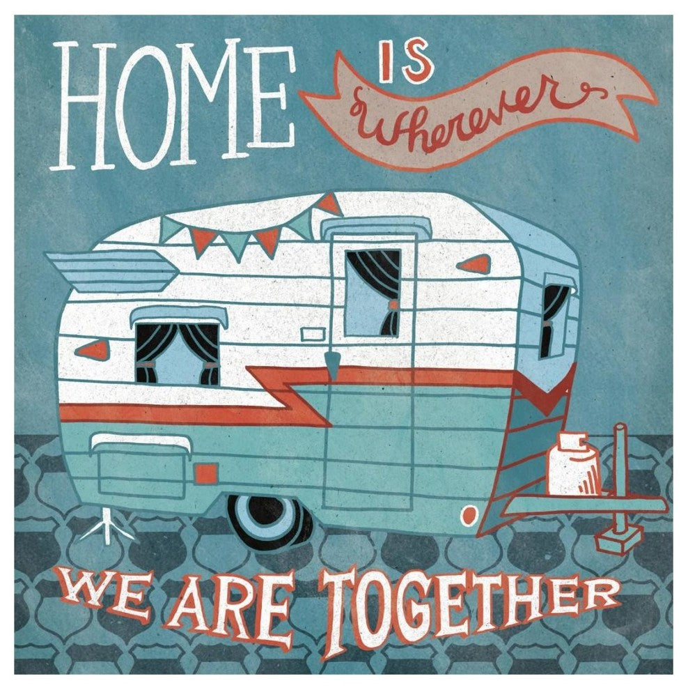 "Adventure Love Camper" Digital Paper Print by Mary Urban, 20"x20"
