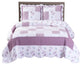 Ventura Floral Print Easy Care Microfiber Quilt Set, Full/Queen