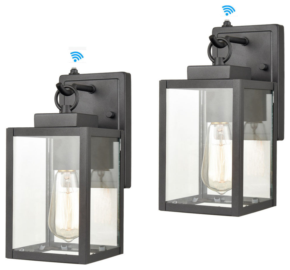 Exterior Wall Mount Lighting Dusk to Dawn Outdoor Sconces, Set of 2