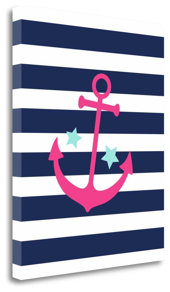 "Anchor Stripe" By Tamara Robinson, Giclee Print on Gallery Wrap Canvas