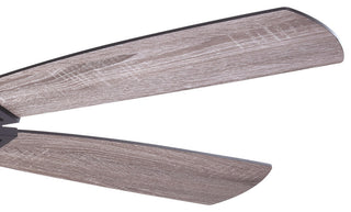 Barnes Matte Black Modern Farmhouse Indoor-Outdoor 54-in. Ceiling Fan Light Kit, Matte Black and Rustic Oak