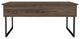 DEPOT E-SHOP Viena Lift Top Coffee Table, Dark Walnut