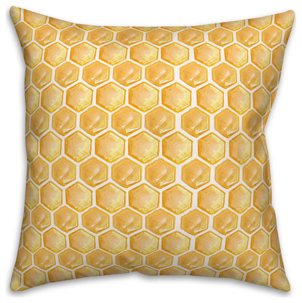 Painted Honeycomb 18x18 Spun Poly Pillow