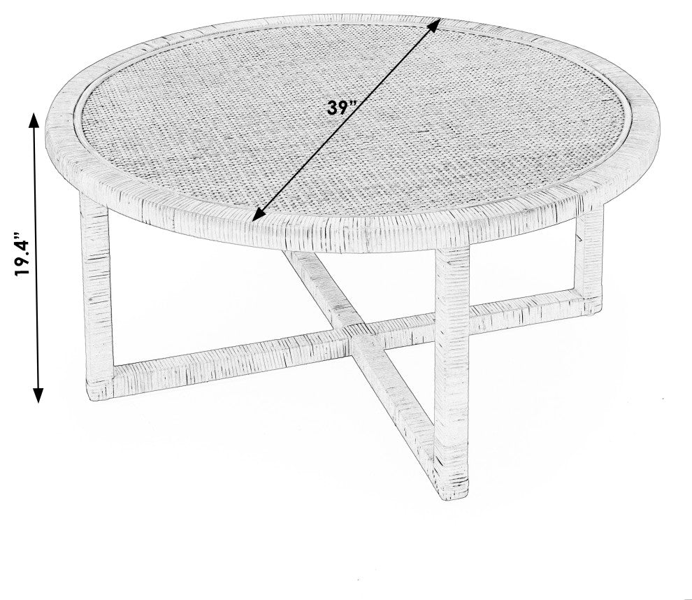 Captiva Round Rattan Coffee Table