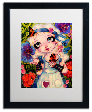 Natasha Wescoat 'The Talking Flowers' Art, Black Frame, White Mat, 16x20