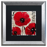 Color Bakery 'Rouge Two' Art, Silver Frame, Black Matte, 16"x16"