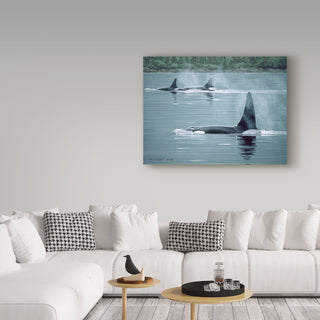 Ron Parker 'Orcas' Canvas Art, 32"x24"