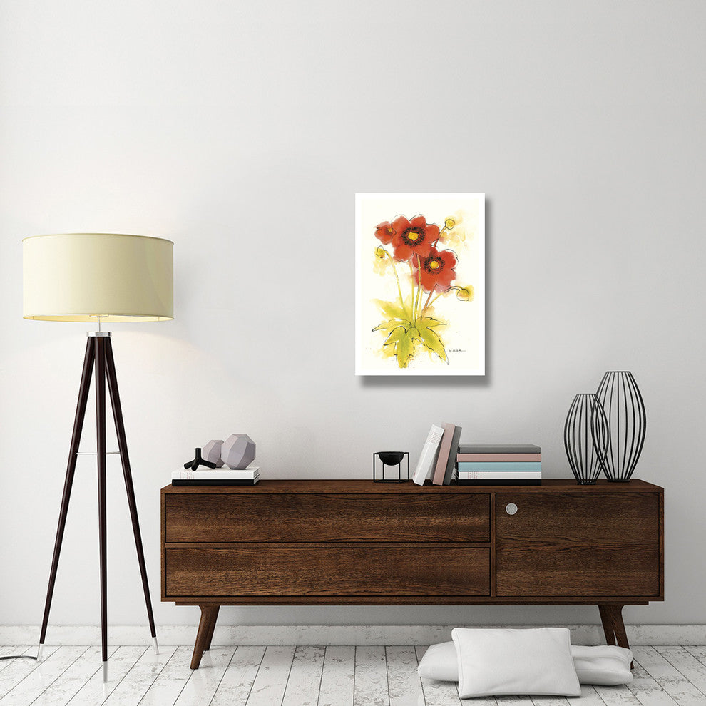 "Flores Rojas II" Digital Paper Print by Shirley Novak, 22"x32"