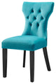 Side Dining Chair, Set of 2, Blue, Velvet, Modern, Cafe Bistro Hospitality