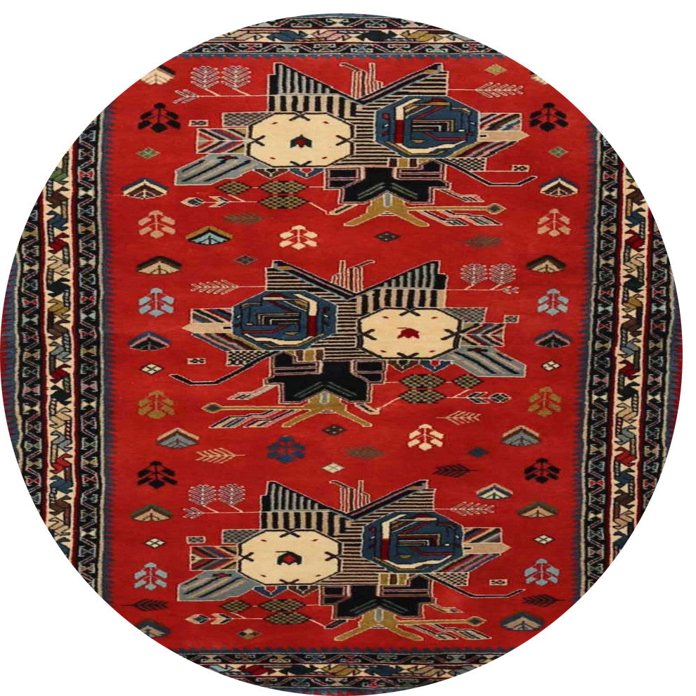 Ahgly Company Indoor Round Traditional Area Rugs, 3' Round