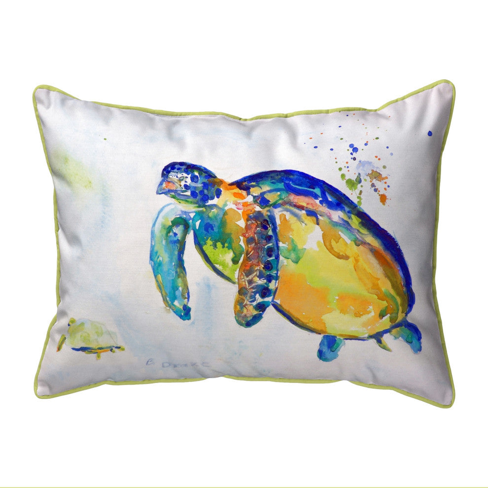 Blue Sea Turtle II Large Indoor/Outdoor Pillow 16x20