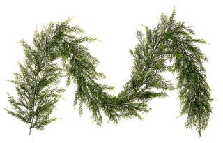 Garland segments arranged to show product length on white background (full view).