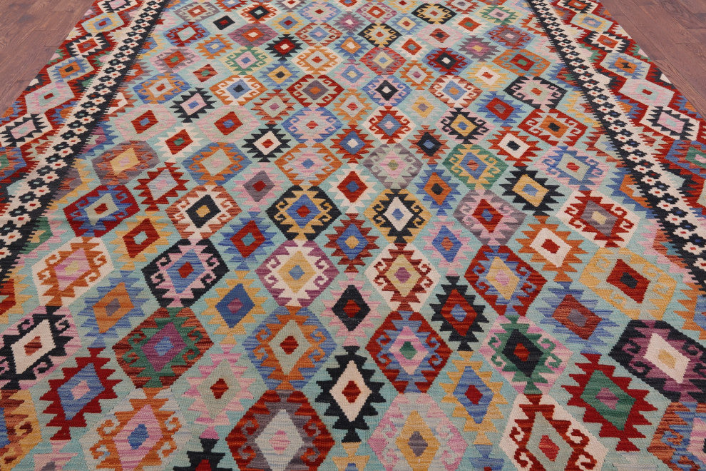 10' 0" X 13' 1" Kilim Flat Weave Wool On Wool Rug - Q12537