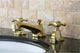 Kingston Brass Widespread Bathroom Faucet With Brass Pop-Up, Polished Brass
