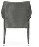 GDF Studio 5-Piece Nix Outdoor Wood and Wicker Dining Set, Gray Finish/Gray
