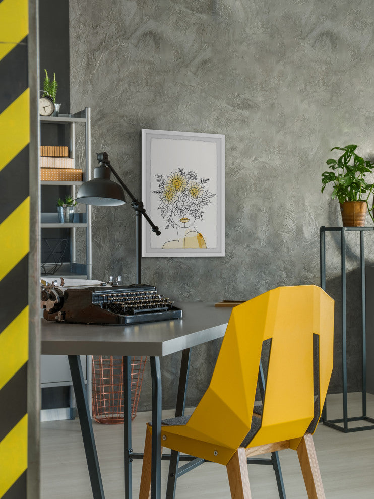 "Sunflower Crown" Framed Painting Print, 30x45