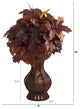 24" Autumn Maple Leaf Artificial Plant, Decorative Planter