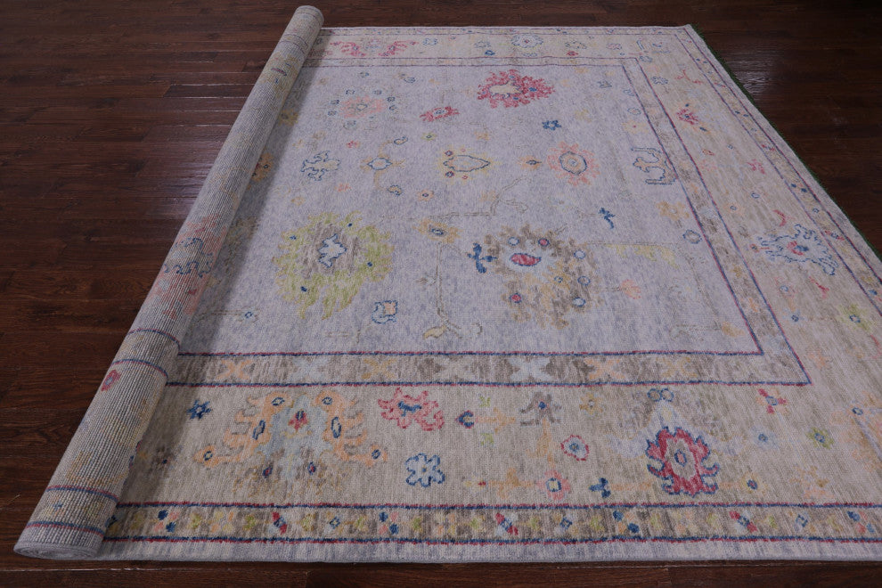 9' 3" X 12' 3" Turkish Oushak Hand Knotted Wool Rug - Q14806