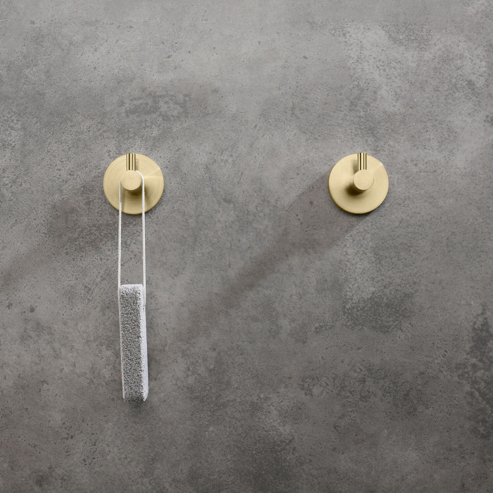 Circular Bathroom Robe Hook KBA1401, Brush Gold