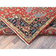 Imperial Red Afghan Peshawar Heriz Wool Hand Knotted Oriental Rug, 6'1"x9'1"