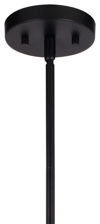 Beloit Farmhouse Pendant Ceiling Light Clear Glass, Matte Black, 12"wx17"hx12"d