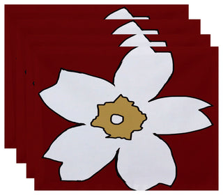 Polyester Placement, Floral, Set of 4