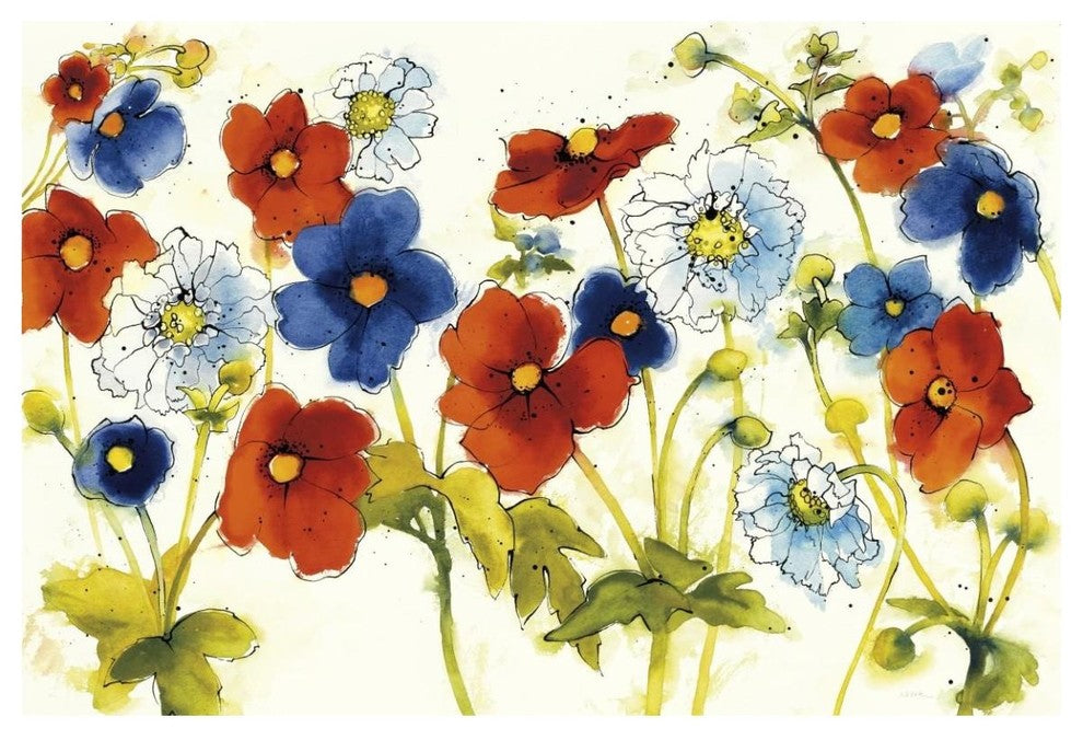 "Independent Blooms I" Digital Paper Print by Shirley Novak, 50"x34"