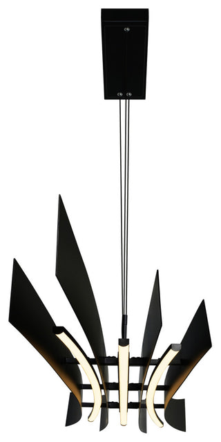 Candora Integrated LED Chandelier, Black, 50 Inches