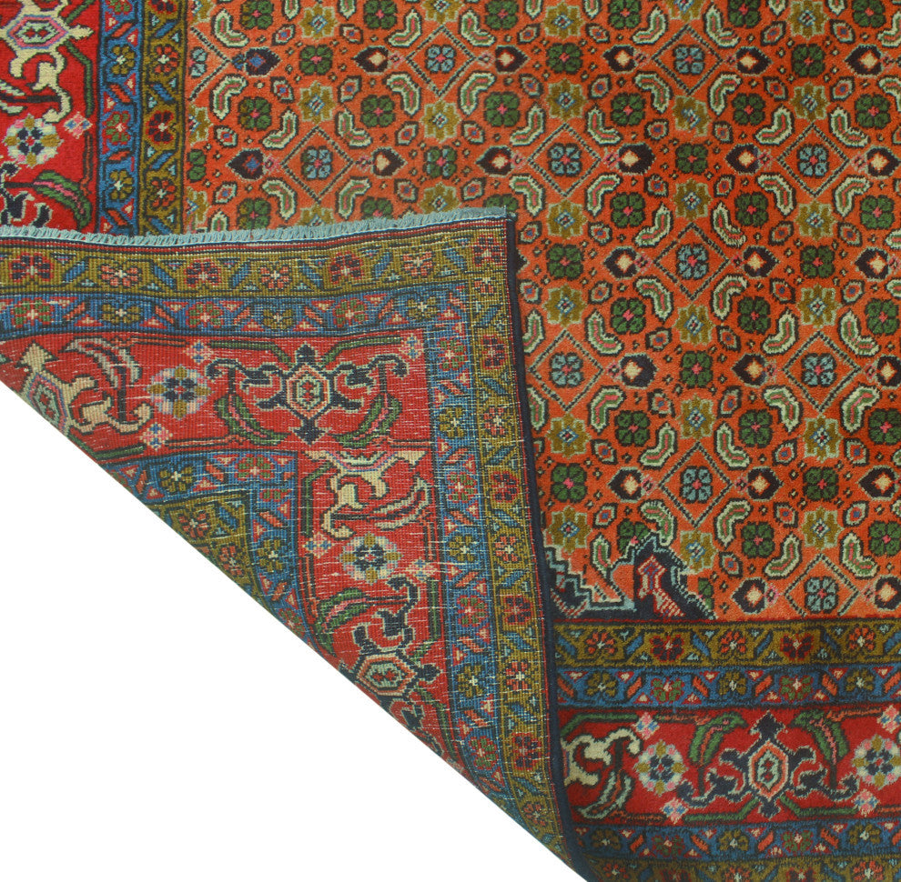 Fine Vintage Distressed Murray Rust/Red Rug, 6'3x9'5