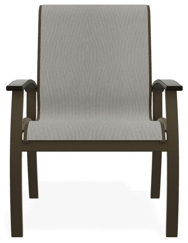 Belle Isle Sling Outdoor Dining Chair, Augustine Oyster/Beachwood