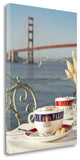 French Coffee For Two Golden Gate Bridge 1 Giclee Wrap Canvas Wall Art