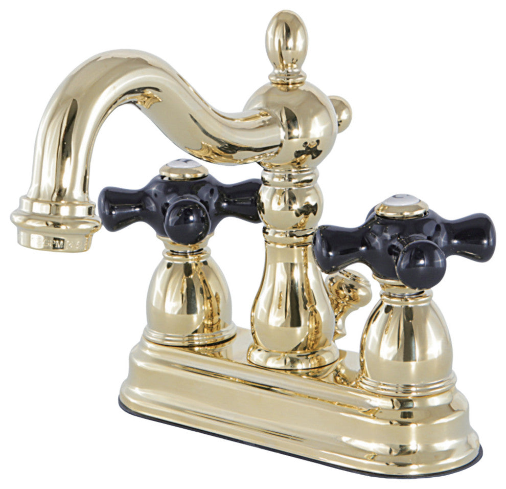 Kingston Brass 4" Centerset Bathroom Faucet, Polished Brass