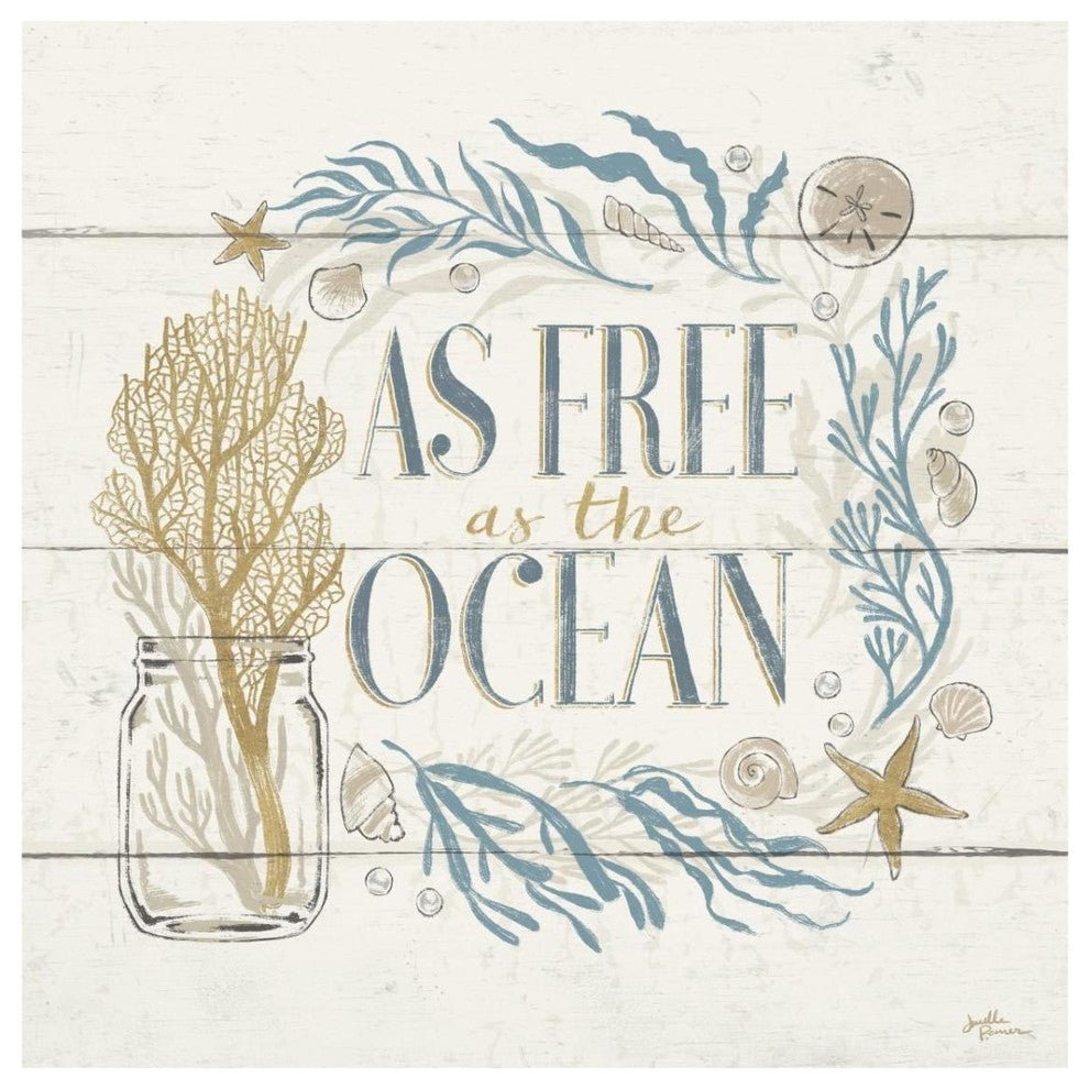 "Golden Sea IV" Digital Paper Print by Janelle Penner, 32"x32"