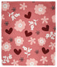 60x80" Flowery Love Valentine's Throw Blanket, Pink