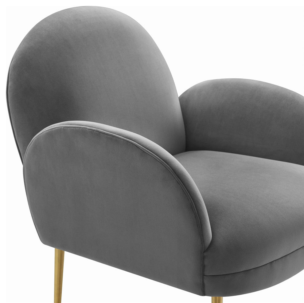 TOV Furniture Gwen Grey Velvet Chair