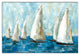 Blue Coastal Sailboat Race 32x48 Canvas Wall Art