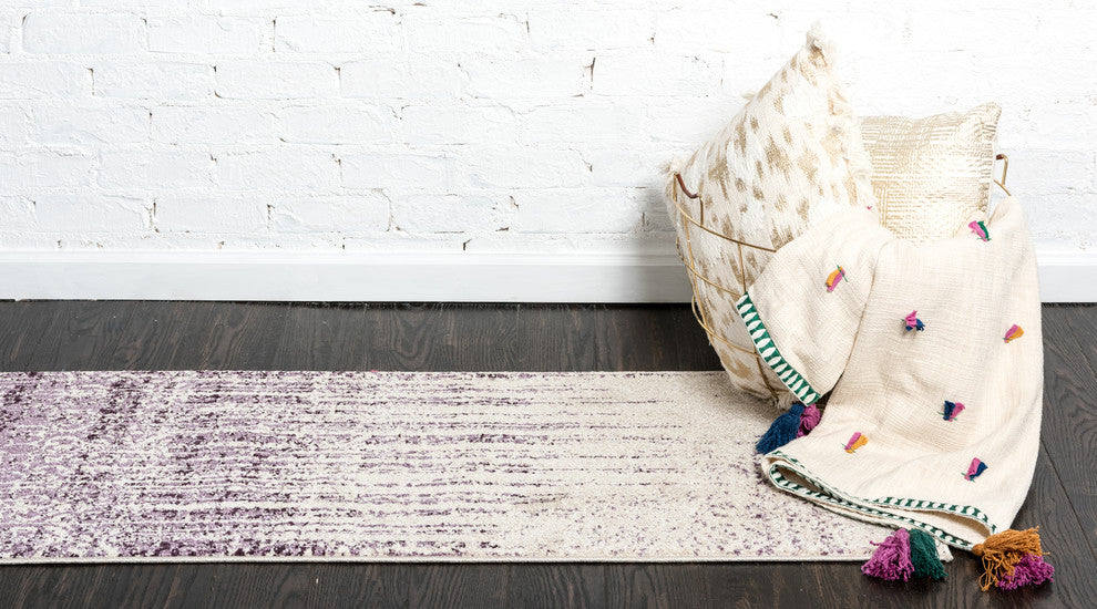 Unique Loom Purple Del Mar Jennifer 2' 2 x 6' 0 Runner Rug