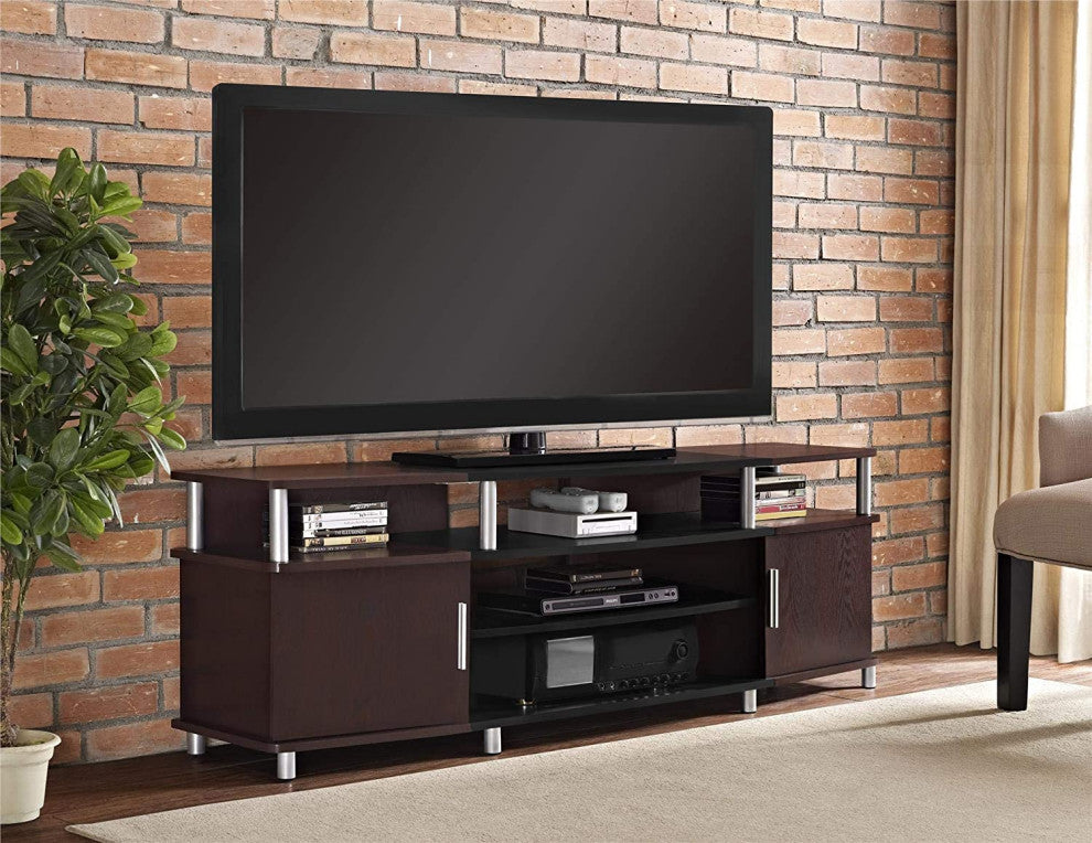 Modern TV Stand for TVs up to 70", Cherry