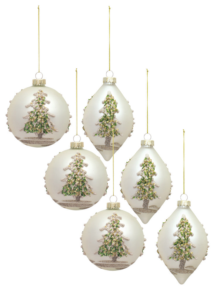 Glass Ornament, 6-Piece Set