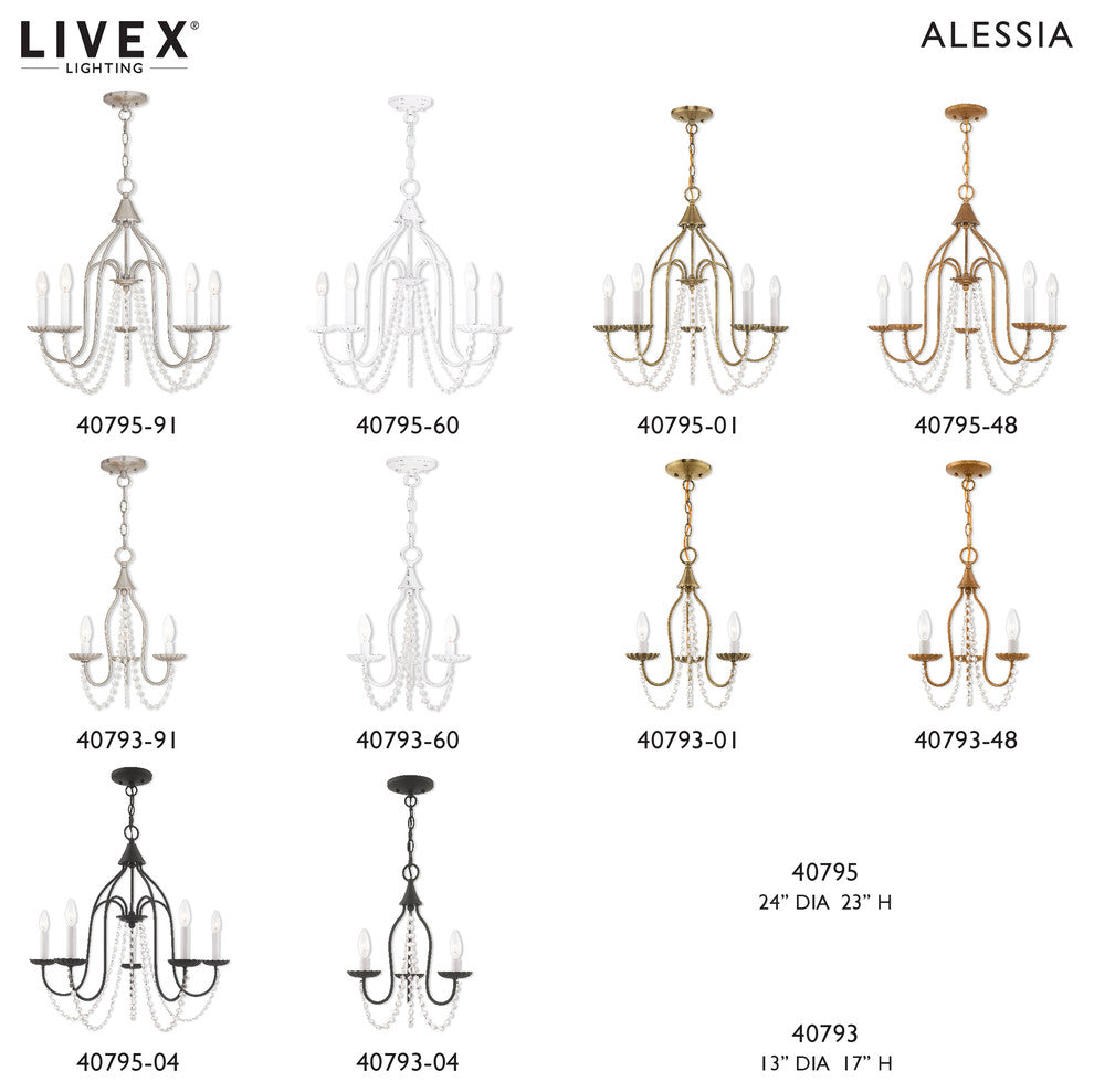 Livex Lighting Antique Brass 5-Light Chandelier