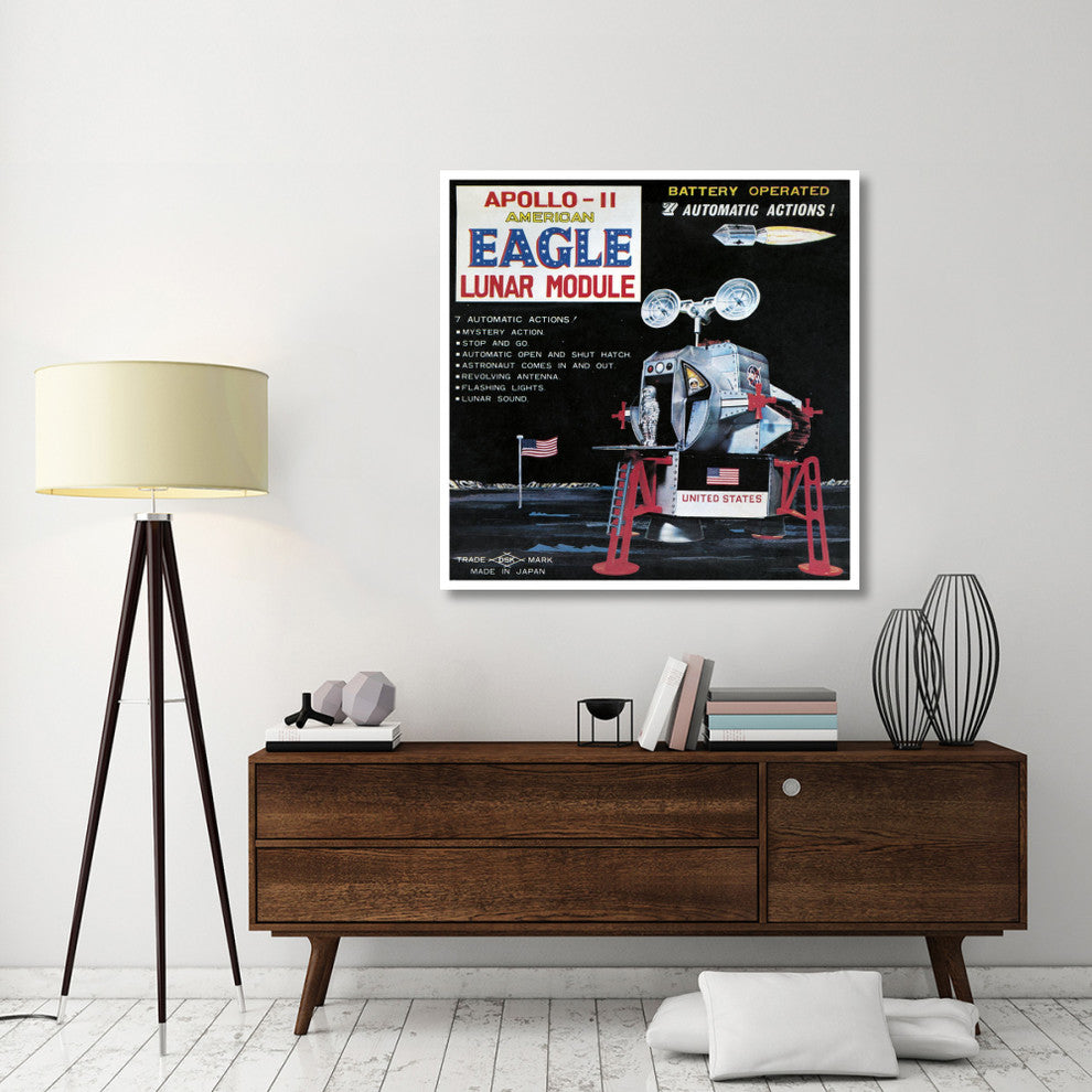 "Apollo-11 American Eagle Lunar Module" Print by Retrorocket, 46"x46"
