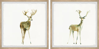 Little Deer Diptych, 2-Piece Set, 24x24 Panels