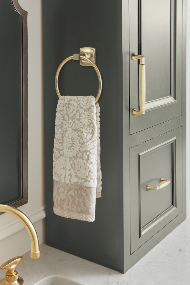 Amerock Stature Transitional Towel Ring, Golden Champagne