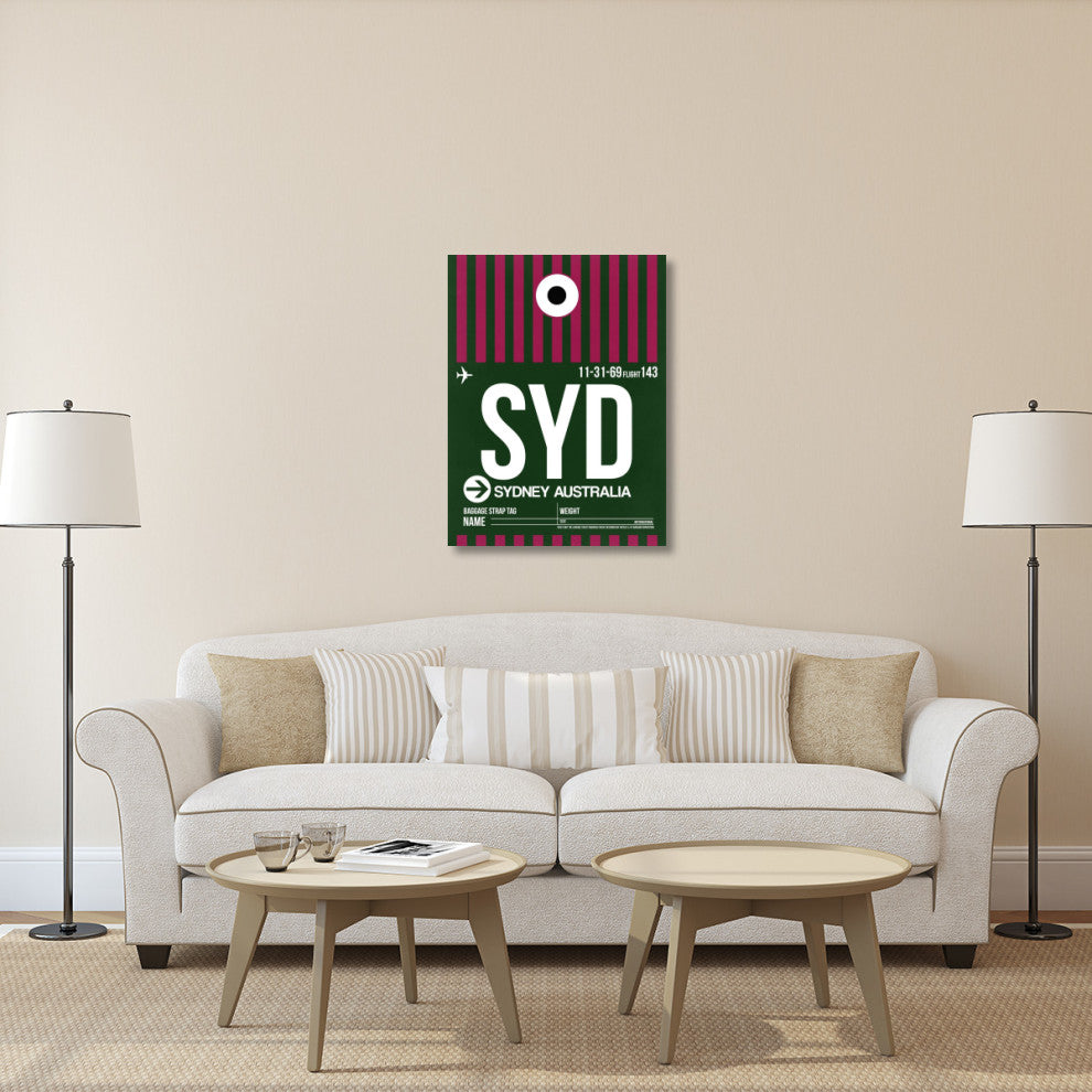 "SYD Sydney Luggage Tag 2" Fine Art Print
